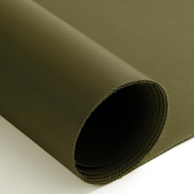 Nylon Fabric, 58" W 420D Waterproof Fabric 3 Yard Ripstop Nylon Material Outdoor Upholstery Twill Sewing Material for Patio Chair, Lining, Cushion, Purse, Tote Bag, Tarp Cover, DIY Project Amy Green