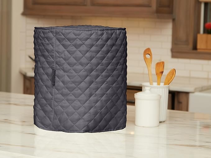 Covermates Keepsakes Coffee Maker Cover – Quilted Appliance Protector for Espresso Makers – Dust & Stain Resistant, Washable Slip‑On Design for Countertop Storage, Slate