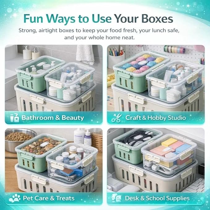 Fruit Containers for Fridge Keep Fresh, 5-Pack Food Storage Containers with Lids, Meal Prep Containers, Fridge Storage with Removable Colander, Microwave & Dishwasher Safe (White)
