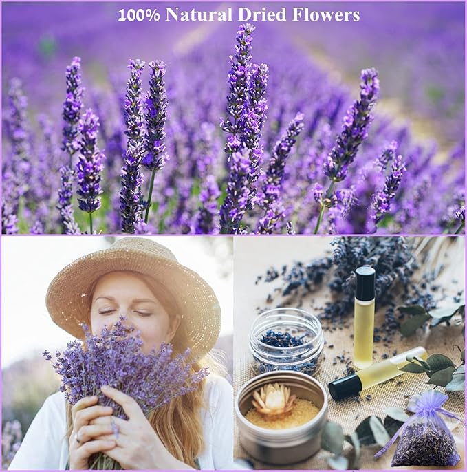 DoraMagic Natural Dried Flowers Kit 10 Bags, Dried Flowers Herbs for Soap Making, DIY Candle, Resin Jewelry, Bath (MultiColor2)