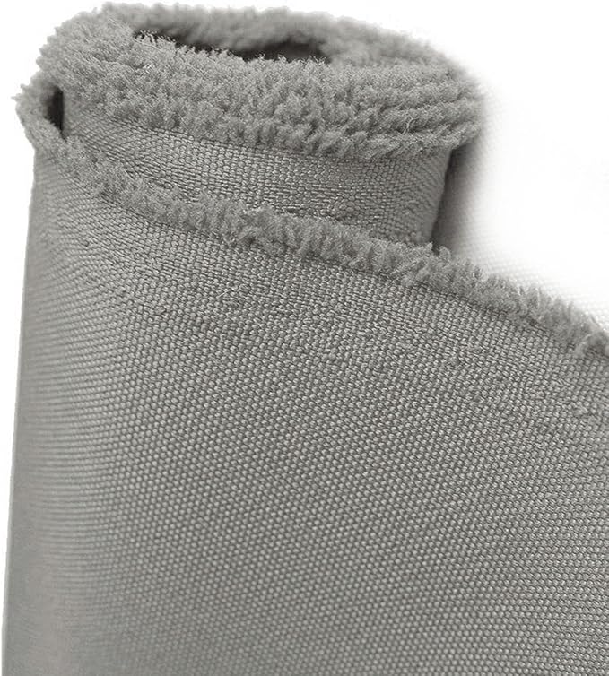 Foreate Waterproof Canvas Fabric by The Yard 600D Upholstery Fabric for Chairs 58" Wide Indoor Outdoor Water Resistant Canvas Polyester Material Sewing DIY Cloth, 15 Yards Silver Grey