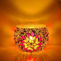 wpdash Turkish Mosaic DIY Craft Kit Colorful Round Glass Candle Holder Valentine's Day Gift Library Desktop Ornament Student Handmade Project Creative Gift