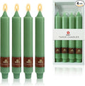 Sage Green Taper Candle 9 Inch Long Candlesticks Unscented Dripless Tapered Candle Set for Home Decor Wedding Party Dinner Candles, 4 Pack