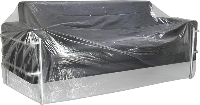 TUPARKA Large Furniture Cover Poly Storage Bag Heavy Duty Sofa Slipover for Moving Long Term Storage 110" x 72", 2 Set