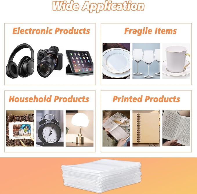 12'' x 16'' Cushion Foam Pouches, 50Pcs Packing Cushioning Supplies for Moving, Foam Wrap Pouches Protect Fragile Items, Cushioning Foam Padding for Packaging Dishes/China/Cups/Plates/Mugs
