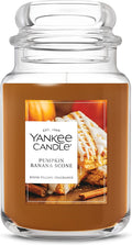Yankee Candle Pumpkin Banana Scone, Scented Candle, 22oz Large Jar with up to 150 Hour Burn Time, Giftable