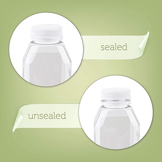 Disposable Juice Container with Caps, 12 Oz Reusable, Clear & Empty Smoothie Bottle For Grab & Go Drink & Juicing Journey, 160 Pcs BPA-Free Plastic Water Bottles, Handy, Leak-Proof Beverage Containers