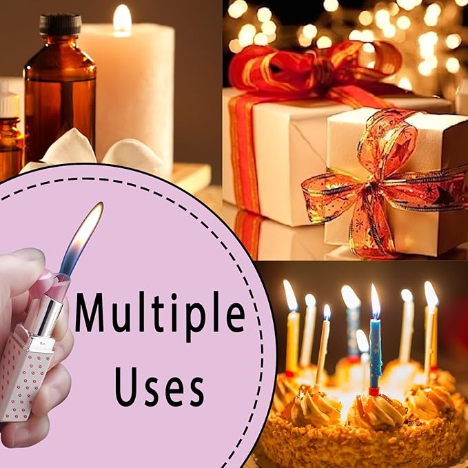 Pretty Cute Lighter Butane, Carving Soft Flame Lighter, Unique for Women Candles Gifts Camping BBQ (No Butane Fule) (01#)