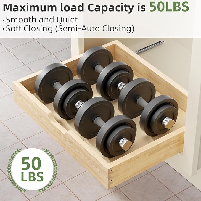 Pull Out Drawers for Cabinets, 31½” W x 21” D Soft Close Pull Out Cabinet Organizer, Cabinet Pull Out Shelves Requires At Least 32.5” Cabinets Opening