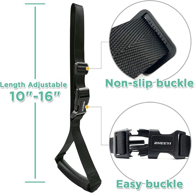 Automotive Standing Aid Safety Grab Handle Adjustable Vehicle Support Strap Portable Nylon Car Assist Device Grip Handle for Elderly, Disability
