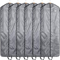 Covermates Keepsakes Garment Bag Set for Closet Storage and Travel – Breathable Suit and Dress Bags with ID Window and Carrying Handles – Heavy-Duty Hanging Wardrobe Protection Set, Grey