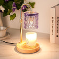HAIDOLIANG Candle Warmer Lamp with Timer and Dimmer, Height and Brightness Adjustable,Glass Electric Wax Warmer with 2 Bulbs for Women Mom Gifts, Home Decor for Scented Jar Candles (Purple)