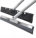 3-in-1 Floor Squeegee with 51″-58″ Telescoping Handle & 180° Rotating Head for Tile, Hardwood & Under-Furniture Cleaning, Air Broom for Water & Pet Hair Removal