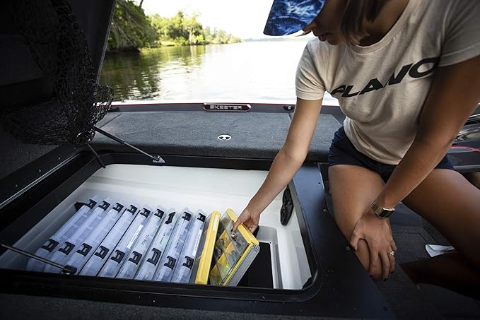 Plano EDGE 3700 Premium Deep Tackle Utility Box, Clear and Yellow, Waterproof and Rust-Resistant Bait and Terminal Tackle Storage Organization Box