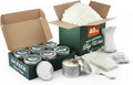 Hearth & Harbor 40 lbs. Soy Candle Wax with Supplies, 8 oz. 24 Pack Tin Jars with Lids, Cotton Candle Wicks, Wick Stickers and Centering Devices - Soy Wax Flakes with Containers for Candle Making