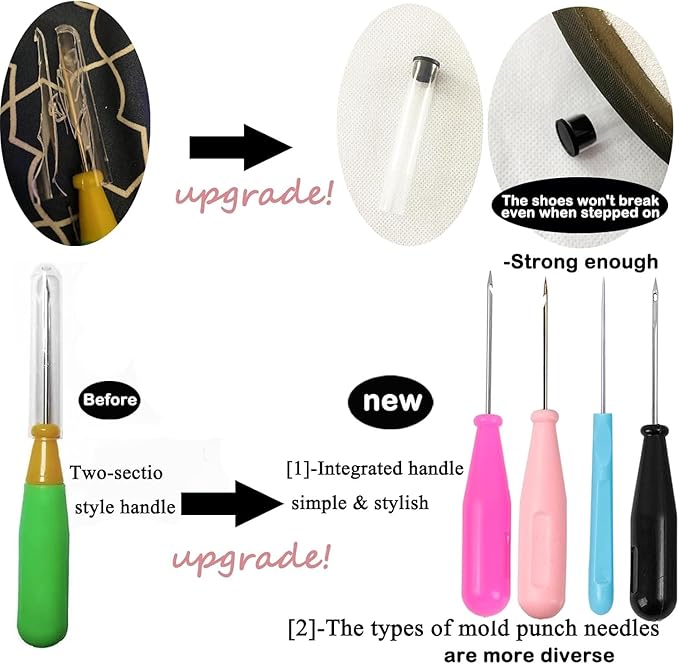 TYMKLMZG Mold Punch Needle with Hook & Eye,Candle Wick Inserting Tool for Molds Large-Eye Needle for Candle Silicone Molds,Candle Wick Roll 200 Ft 24 Wick Spool(2 Style),Threader,Candle Wick Holders