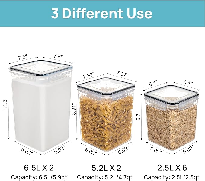 Vtopmart 24 Pcs Food Storage Containers with 10 PCS Flour and Sugar Storage Container
