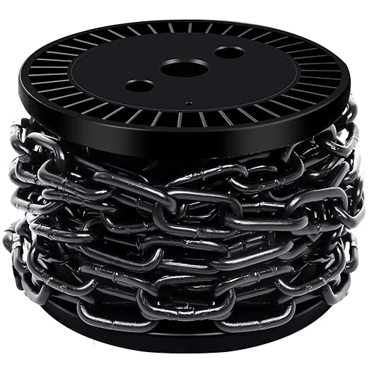 19.7 ft 1/4" Metal Hanging Chains Fixture Chain Decorative Chain Light Duty Chain Utility Chains for Hanging Plants, Basket, Light Fixture, Chandelier, Lamp (6mm 19.7ft)