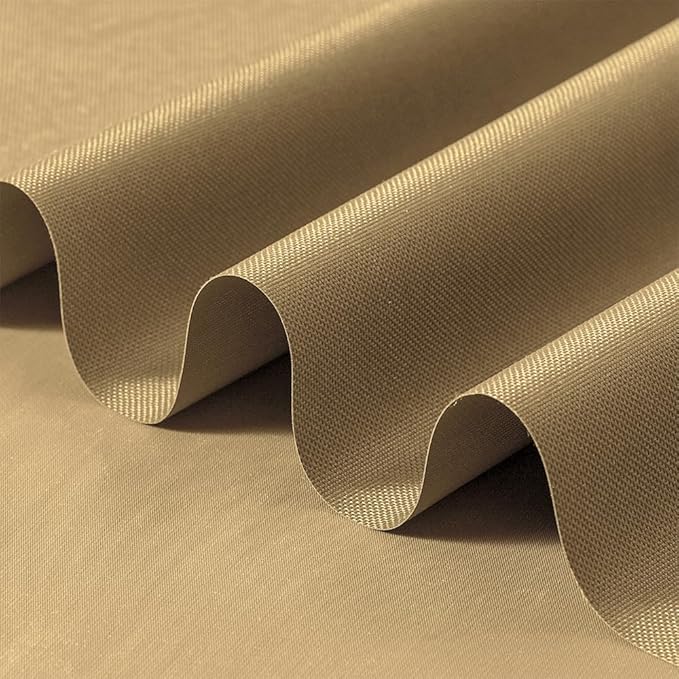600D Outdoor Waterproof Fabric by The Yard - 59" Wide Light Brown Nylon Fabric for Furniture Covers, Outdoor Chair Cushions, Awnings - DIY Sewing Material (5 Yard)