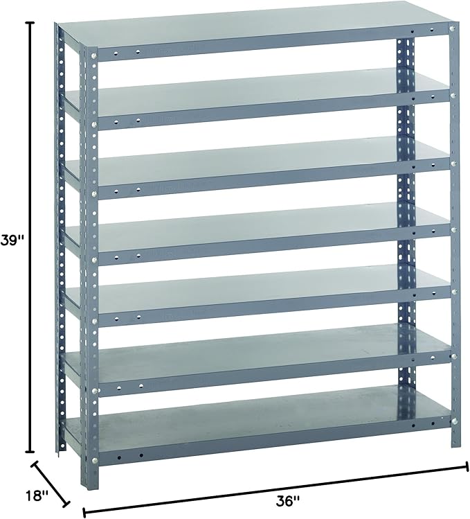 Quantum Storage Systems 1239-000 Shelving Unit for Shelf Bin System (Bins Sold Separately), 12" W x 36" D x 39" H