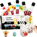 VVF Candle Wax Pen Set – 12 Vibrant Colors with Glitter Pens for Fun DIY Candle Painting Kit, Candle Making, Crafts, Holiday & Party Decorations