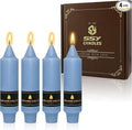 5 inch Short Taper Candle 4 Pack Handmade Dusty Blue Candles Unscented Pastel Candlesticks for Holiday Wedding Dinner Party Seasonal Celebration Birthday Home Decoration