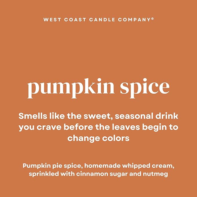 Pumpkin Spice | Pet Friendly Candle | Soy-Free Coconut Apricot Wax | Clean Burning | Non-Toxic | Veterinarian Approved | Pet Odor Eliminator | Air Freshening Scented Candle | 9 oz