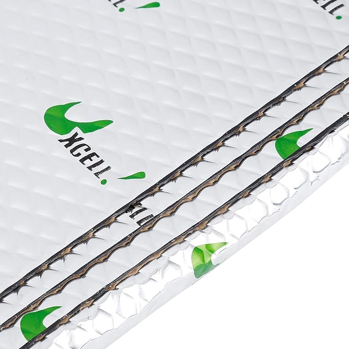 uxcell 10pcs 80mil 25sqft Car Sound Deadener Heat Insulation Mat Butyl Pad Damping Self Adhesive Deadening Material Door Roof Floor Automobile Sound Barrier