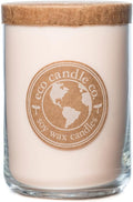 ECO CANDLE CO. Recycled Candle, Gardenia & Guava, 26 oz. - Scents of Gardenia, Jasmine, Guava, & Tropical Greens - 100% Soy Wax, No Lead, Kraft Paper Label & Lid, Hand Poured, Phthalate Free