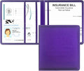 Car Registration and Insurance Holder, 5.5 x 5 Inch PU Leather Vehicle Glove Box Organizer Wallet Case Organizer for Insurance Card, Driver License, Essential Document, Paperwork