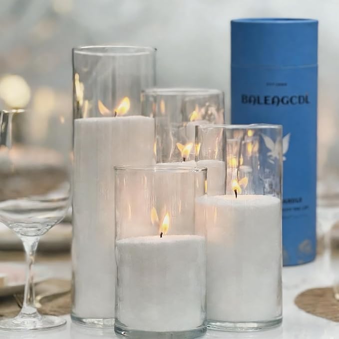 18oz(1.1lb) Pearled Candle with 30 Wicks-MANNYCOM Cozy Musk Haven White Scented Candles-Refillable Pearl Waxs-Smokeless Burns up to 110 Hours for Wedding Decor and Crafts
