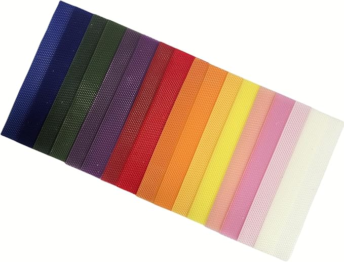 DIY Candles Sheet, Make Your Own Beeswax Candle Kit - 16 pcs in 8 Colors 4 * 16inch with Cotton Wicks, Make Ideal Candles for Kids and Adults