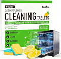 Dishwasher Cleaner and Deodorizer Tablets, Dishwasher Cleaning Tablets 24 Pack - Helps Remove Limescale & Odor, Prevents Buildup in Pipes, Safe for All Dishwashers, Lemon Scent - 12 Month Supply