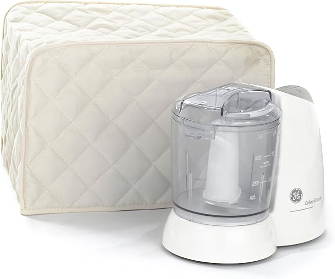 Covermates Keepsakes Blender Cover – Quilted Appliance Protector for Food Processors – Dust & Stain Resistant, Washable Slip‑On Design for Countertop Storage, Cream