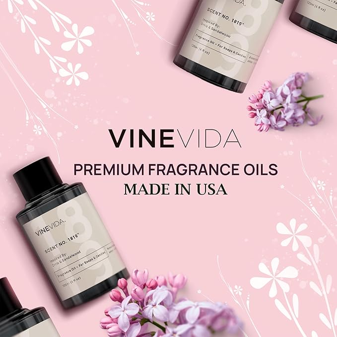 VINEVIDA [120mL] Lira Fragrance Oil for Candle Making - Natural Candle Oil Scents - Soap Making Essential Oil - Made in USA