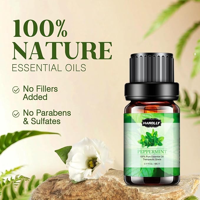 Essential Oils Set, Aromatherapy Essential Oil Kit for Diffuser, Candle, Soap Making, Massage, Skin Care (48 x 5ml) - Sandalwood, Eucalyptus, Lavender, Tea Tree, Peppermint Aromatherapy Oil