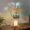 Tiffany-Style Candle Warmer Lamp | Handcrafted Stained Glass Home Decor with LED Bulb | Flameless Wax Melter for Living Room, Bedroom, Housewarming Gifts (Dragonfly)