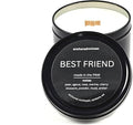 Anchored Northwest - Best Friend Travel Tin Candle, 6oz Black Metal Tin, American Cedar Wood Wick, Hand Poured, Essential Oil Blend 100% Soy Wax, 35+ Hour Burn