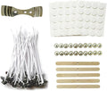 6 Inch 100Pcs Candle Wicks,100pcs Candle Wick Stickers,Candle Wick Centering Device,20 Pcs Metal Sustainer Tabs,5pcs Candle Wick Holder Materiales para Hacer Velas