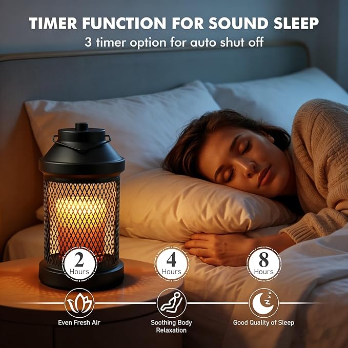 Candle Warmer Lamp - Electric Candle Warmer with Timer & Dimming Function, Wax Melt Warmer for Home Fragrance and Home Décor, Bedside Lamp Lantern Birthday Gifts for Women Mom (Grid, 2 Bulbs Included)