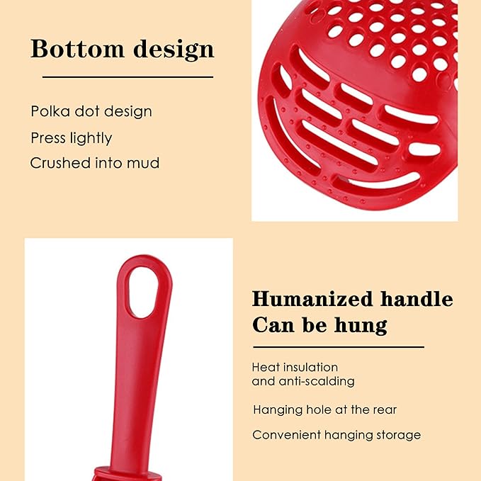 3 Pack Multifunctional Kitchen Cooking Spoon, Muulaii 6 in1 Kitchen Gadgets Strainers for Egg Yolk Separator- Grater Masher- Colander Skimmer Scoop