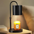 Dreamholder Electric Candle Warmer Lamp with Timer & Dimmer, Adjustable Height Wax Melt Warmer for Jar Candles, Wood Base Candle Melter, Floral Home Decor Gifts for Women, Mom, Black