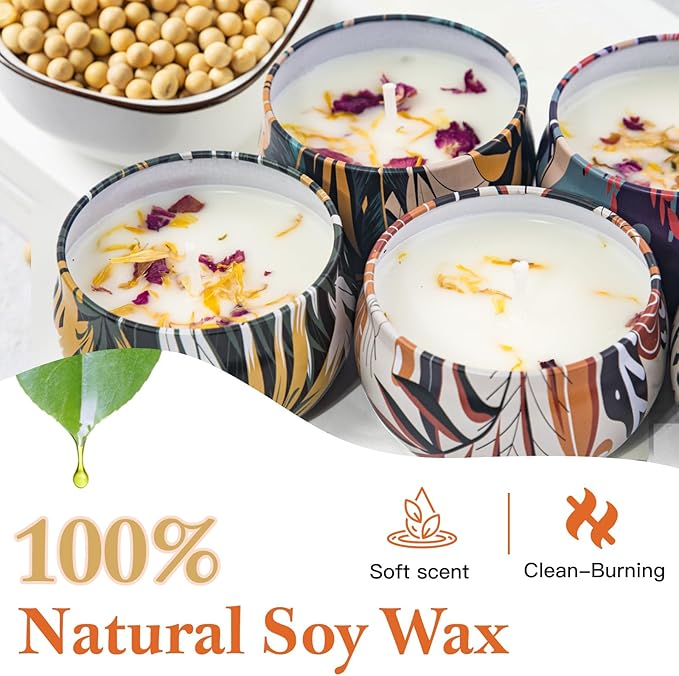 16 Pack Soy Wax Scented Candle Gift Set, Bulk Value Aromatherapy Candles with Fresh Green, Sea Salt & Sage, Coconut Vanilla, Lemon, Ocean Breeze, Vanilla, Lavender & Berry Scents – Gifts for Women