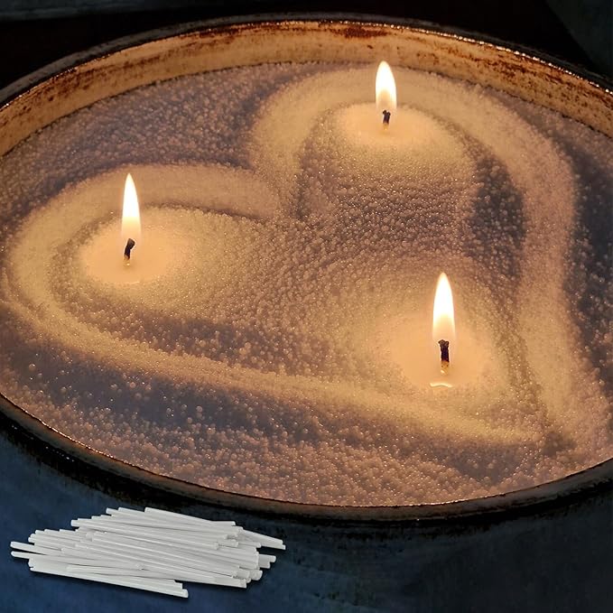 Pearled Candle Extra Wicks 400 Pack for Pearled Candle Making - 2 Inch White Cotton Candle Wicks in Bulk for Candle Making DIY