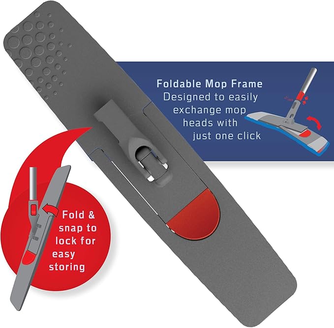 Floor Mop Microfiber Cleaning System - Washable Scrubbing and Reusable Microfiber for Hardwood, Laminate and Tile, Dust Mop, Soft Refills for Wood, Walls, Vinyl, Kitchen