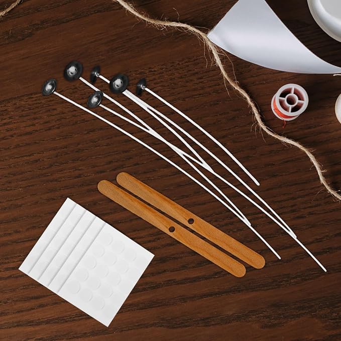 DOITOOL 1 Set DIY Candle Making Kit Candle Making Tools 100 Wicks Wick Stickers and Holders