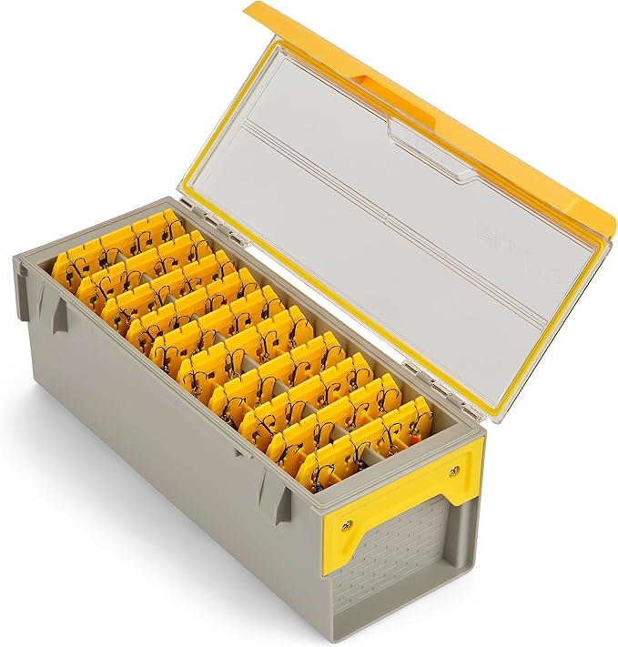 Plano EDGE Short Hang Box, Stores 40 Crankbaits, with Rust-Preventive Rustrictor, Dri-Loc Watertight Seal, WaterWick, DuraView Transparent Lid, Stackable Storage for Fishing Organization