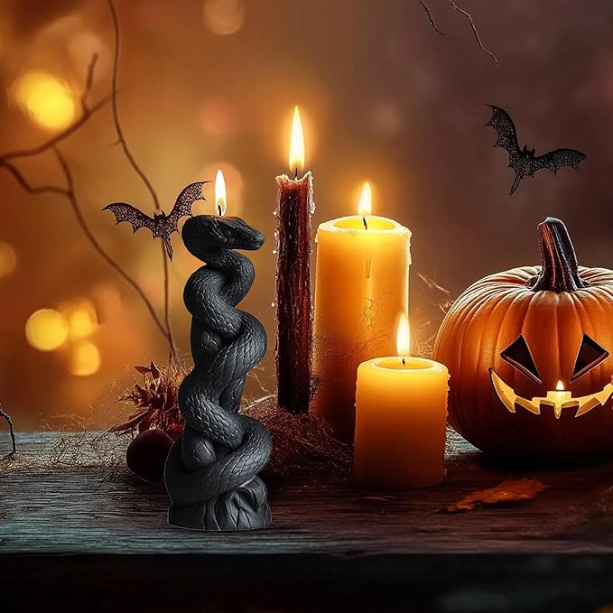 Candle Mold for Candle Making, 3DSilicone Mold for Resin Casting DIY Plaster Polymer Clay Home Decoration (Serpent Column)