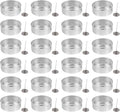 DOITOOL 100 Pcs Aluminum Tea Lights Cups, Round Empty Case Candle Wax Containers Candleholder, Metal Tea Light Tins with 100 Pcs Candle Wicks for Christmas Wedding Holiday Table Decoration