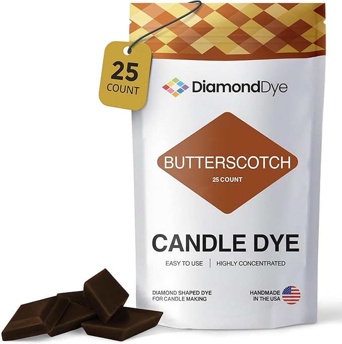 Butterscotch Candle Dye - Made in The USA - Premium Colorants - Highly Concentrated - Popular Colors for Paraffin or Soy Wax - Great for Professionals or Hobbyist - 25 Dye Chips